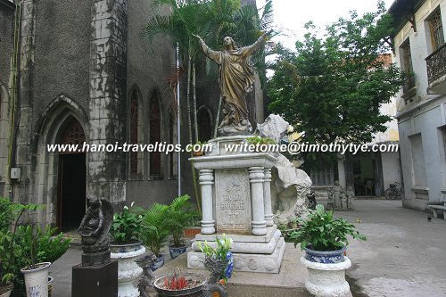 Statue on the church ground