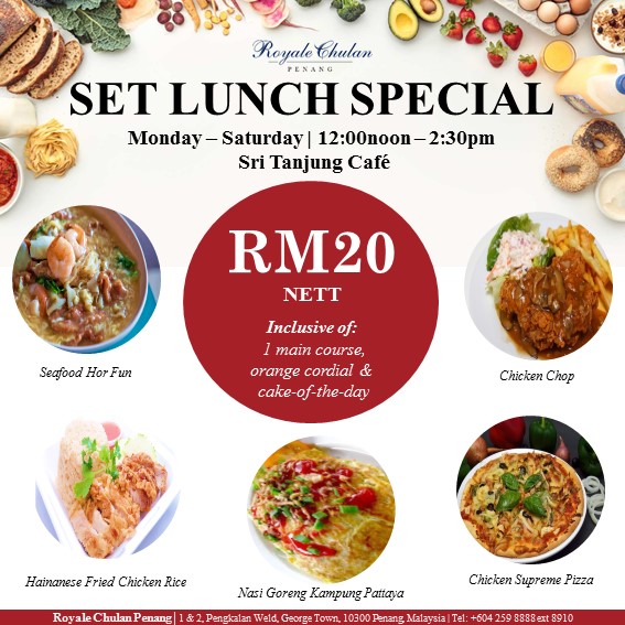 Lunch menu, Royale Chulan Penang