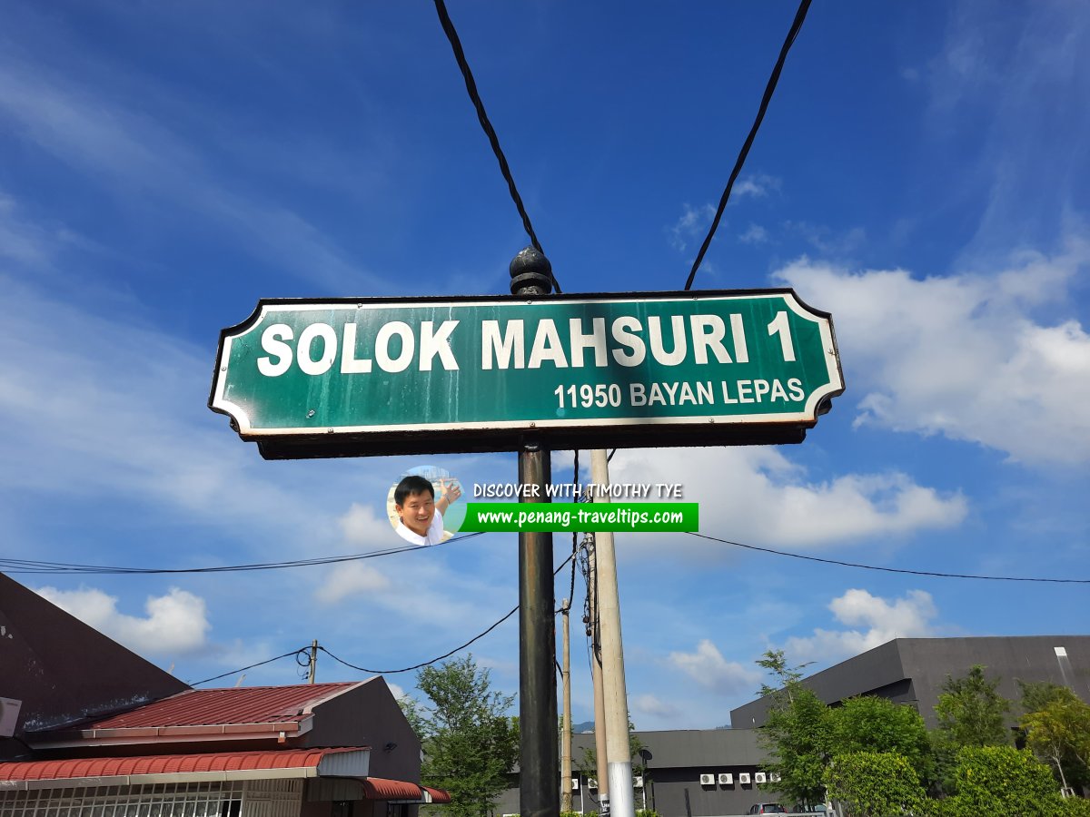 Solok Mahsuri 1 roadsign