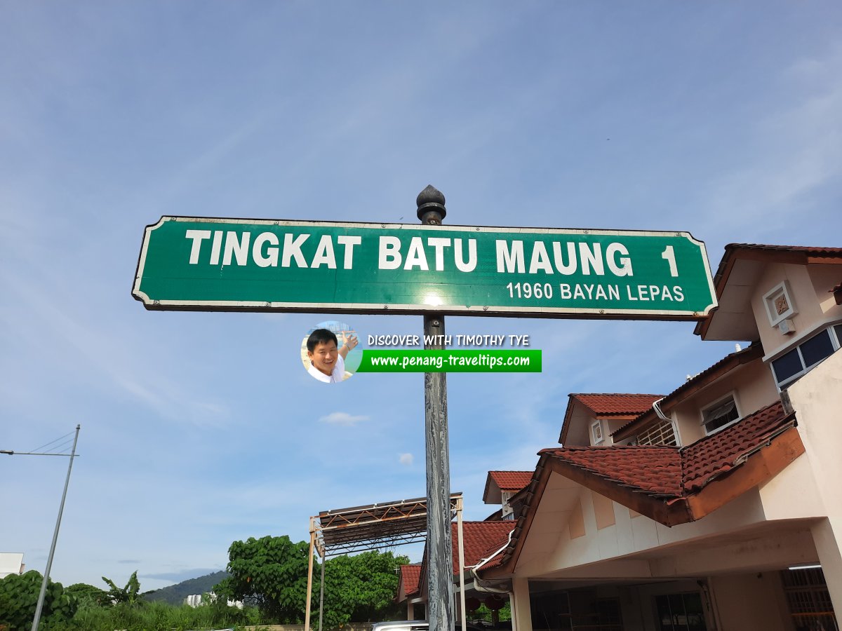 Tingkat Batu Maung 1 roadsign