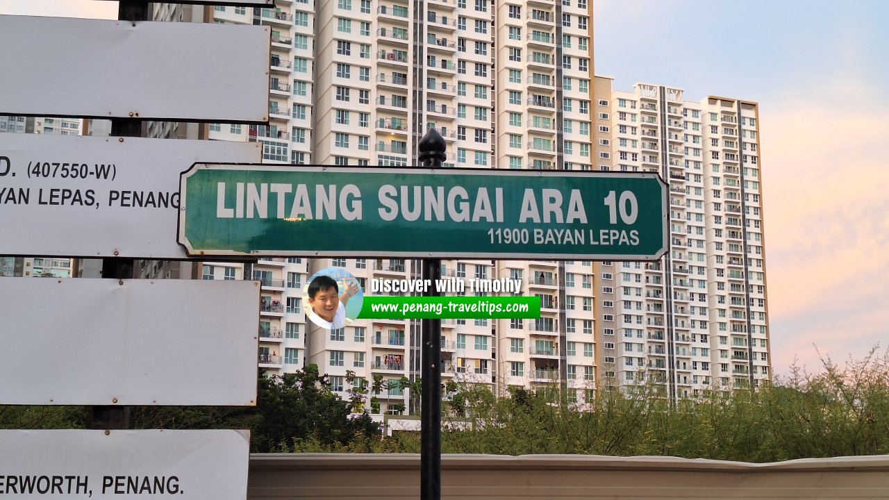 Lintang Sungai Ara 10 roadsign