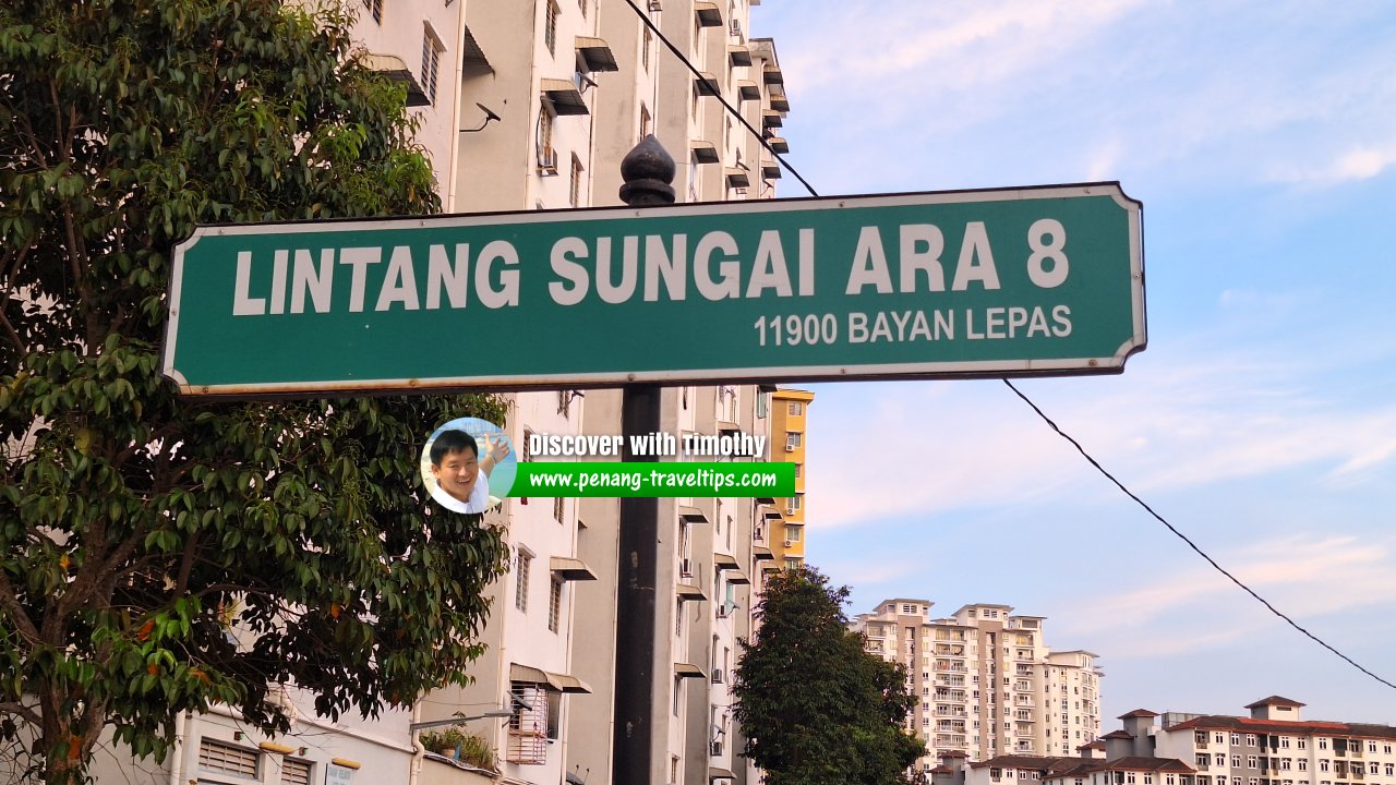 Lintang Sungai Ara 8 roadsign