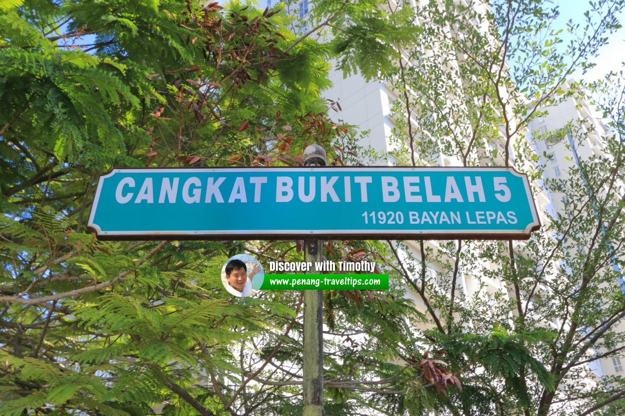 Cangkat Bukit Belah 5 roadsign