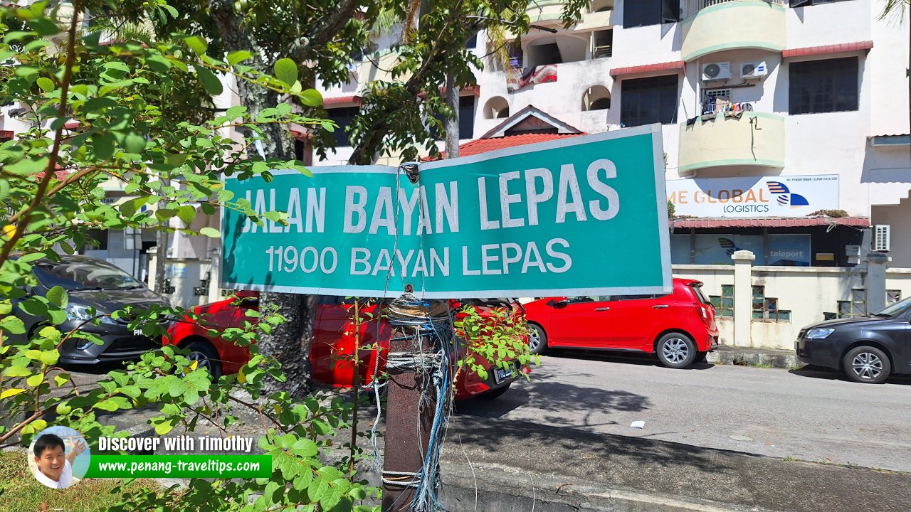 Jalan Bayan Lepas roadsign