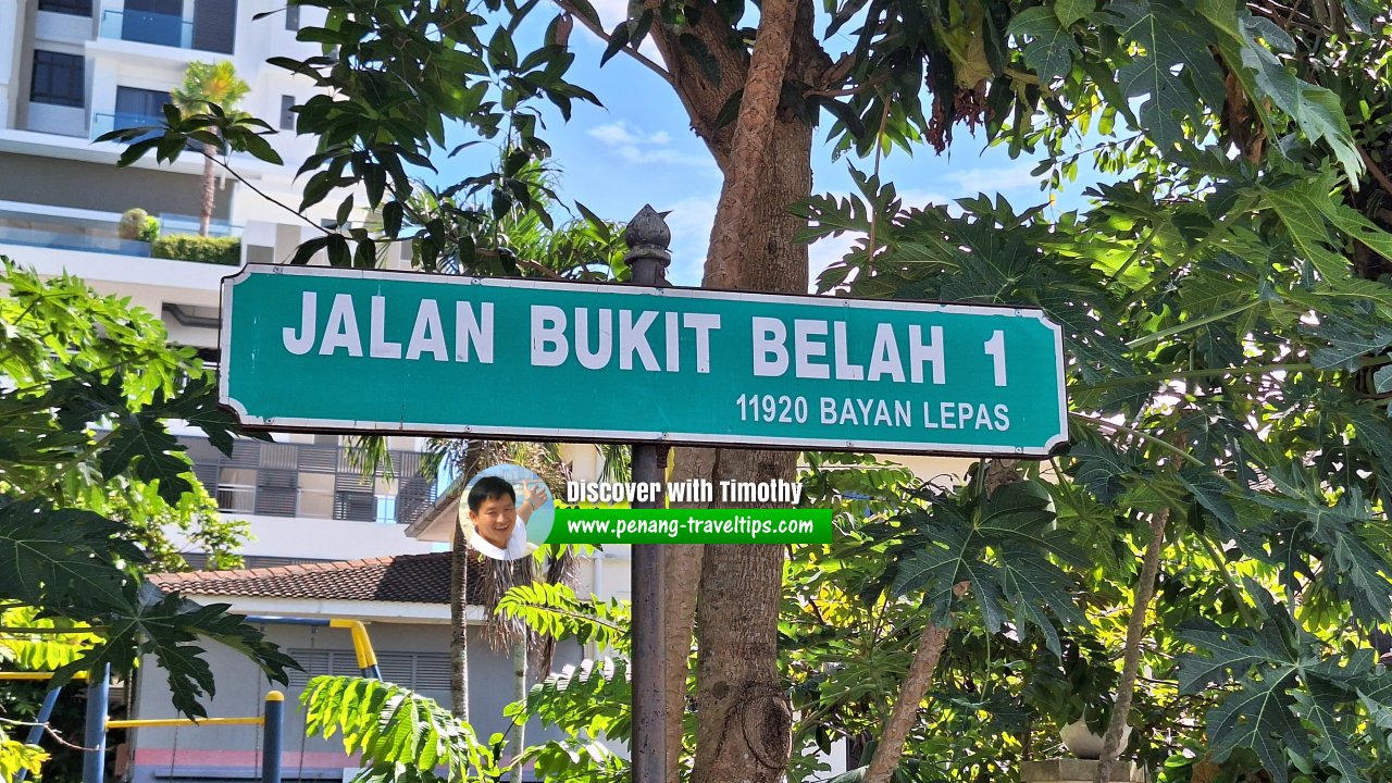 Jalan Bukit Belah 1 roadsign