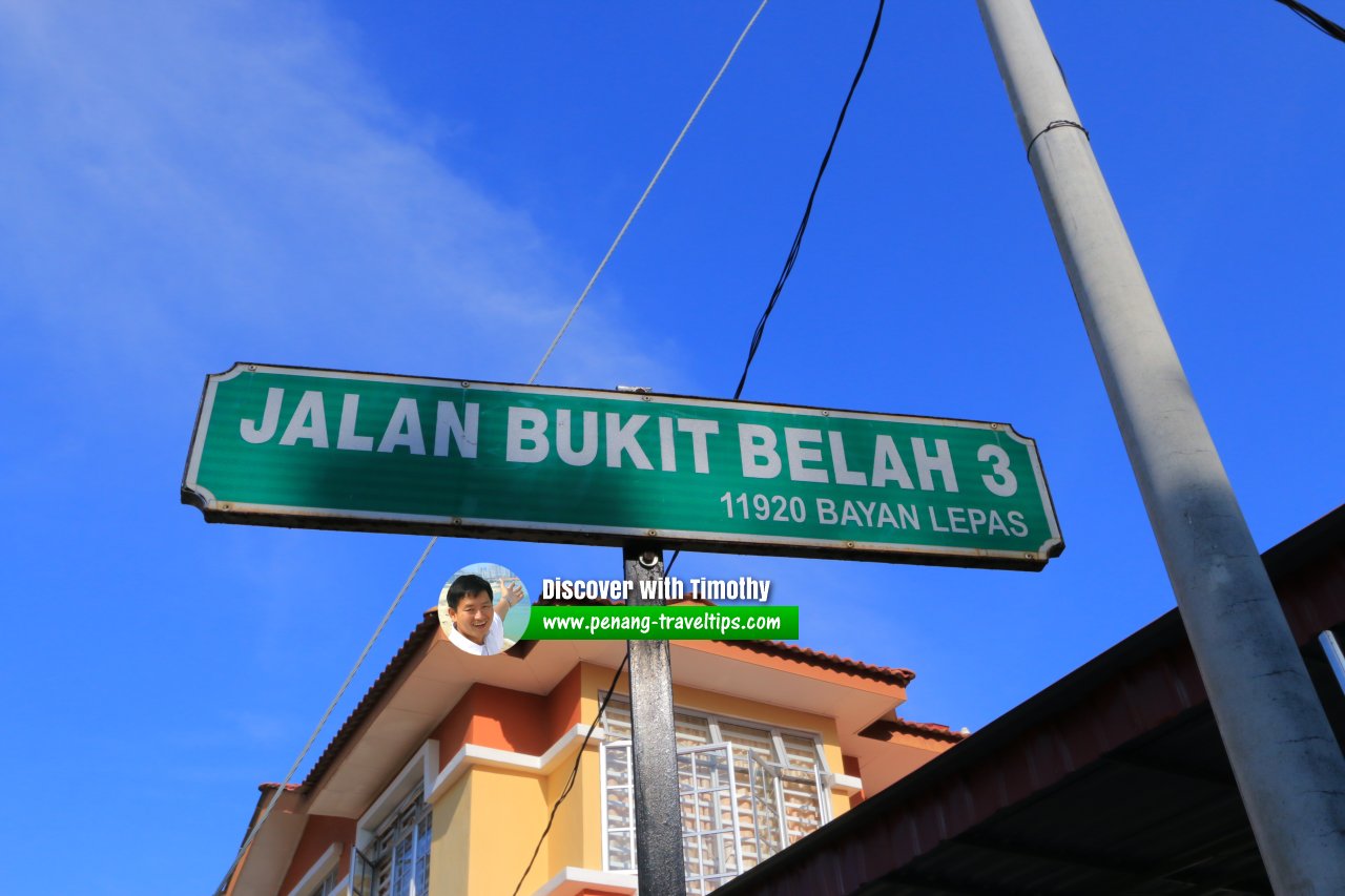 Jalan Bukit Belah 3 roadsign