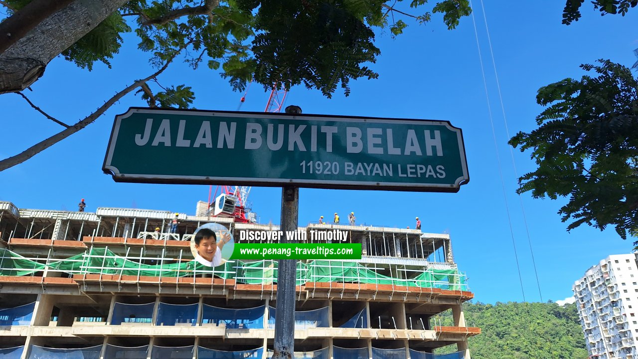 Jalan Bukit Belah roadsign