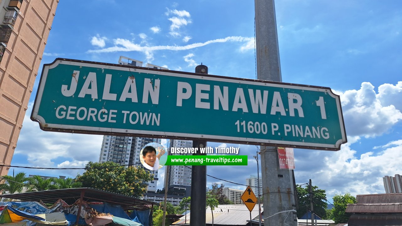 Jalan Penawar 1 roadsign