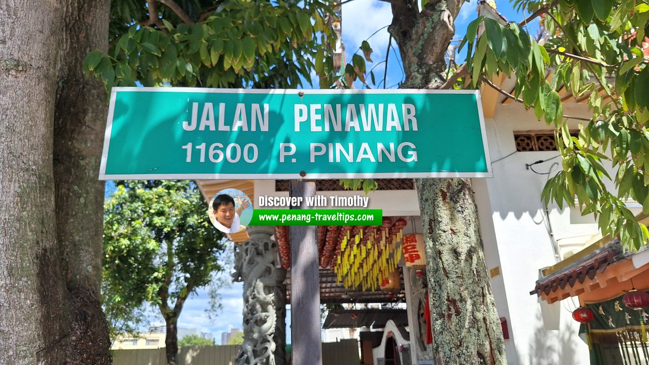 Jalan Penawar roadsign