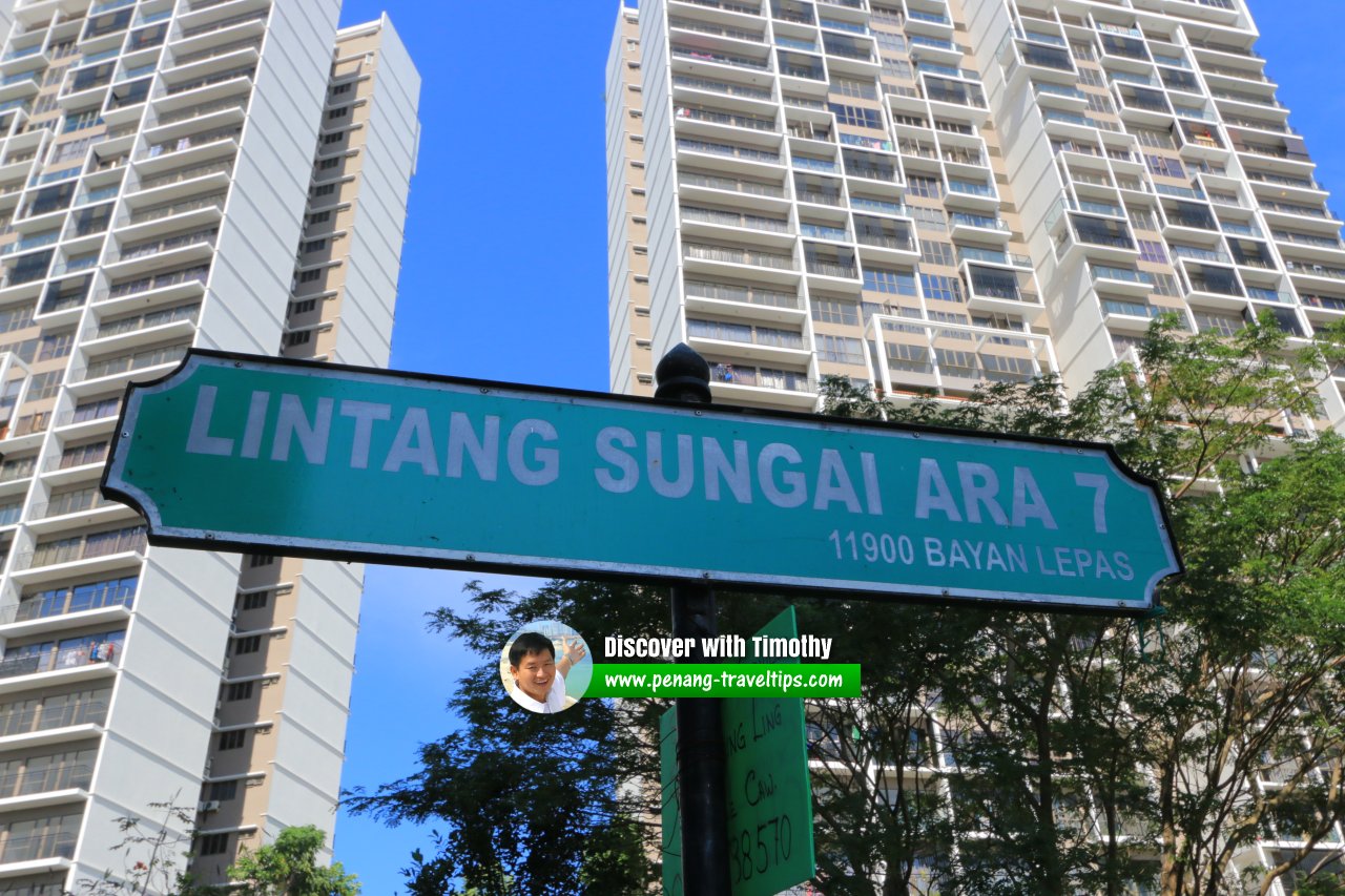 Lintang Sungai Ara 7 roadsign