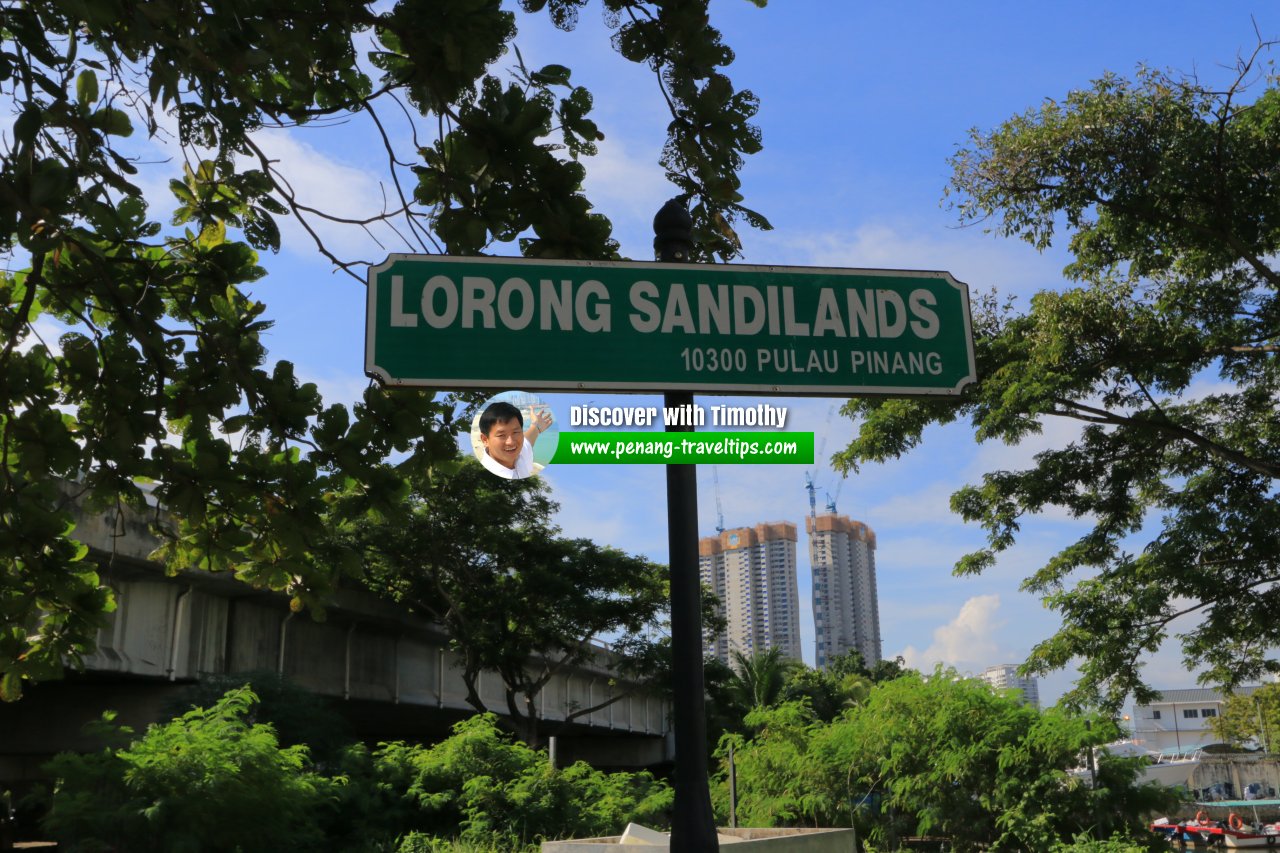 Lorong Sandilands roadsign