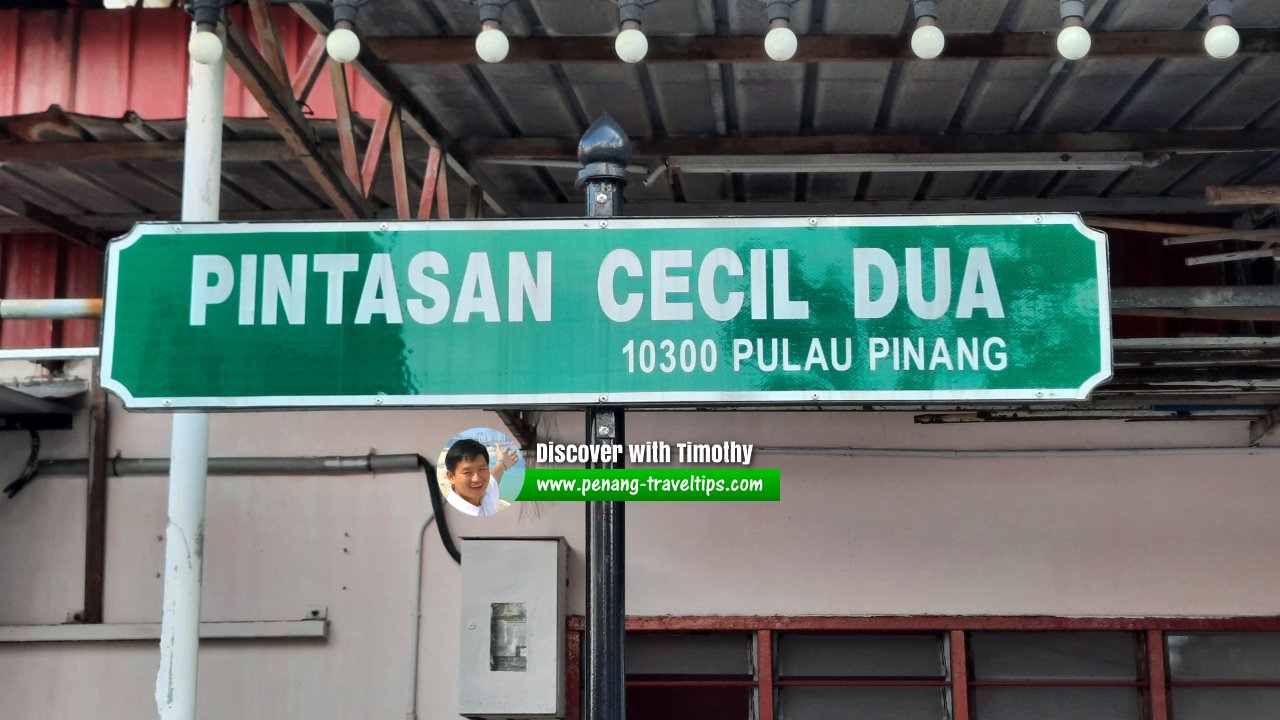 Pintasan Cecil Dua roadsign