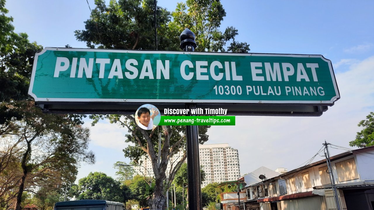 Pintasan Cecil Empat roadsign