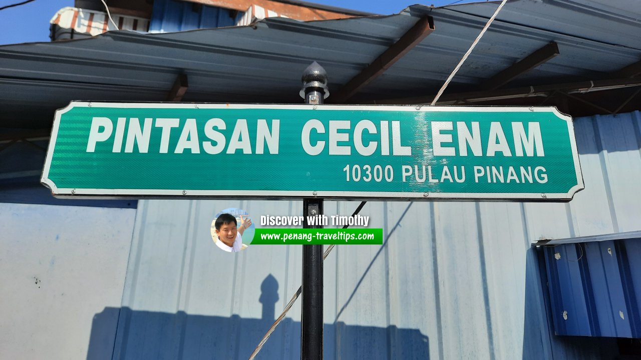 Pintasan Cecil Enam roadsign