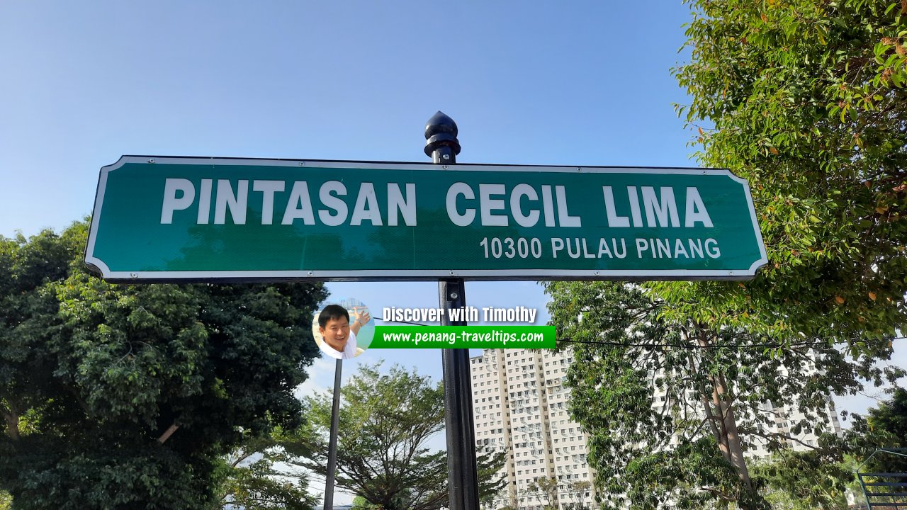 Pintasan Cecil Lima roadsign