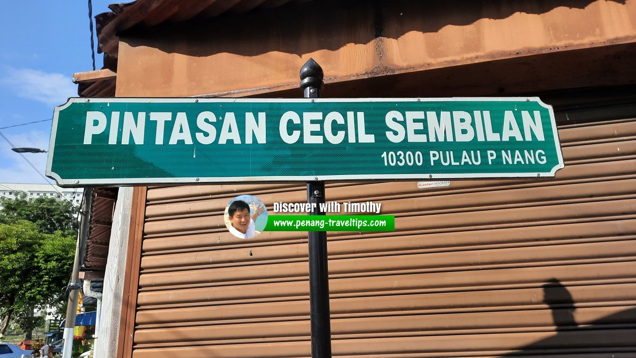 Pintasan Cecil Sembilan roadsign