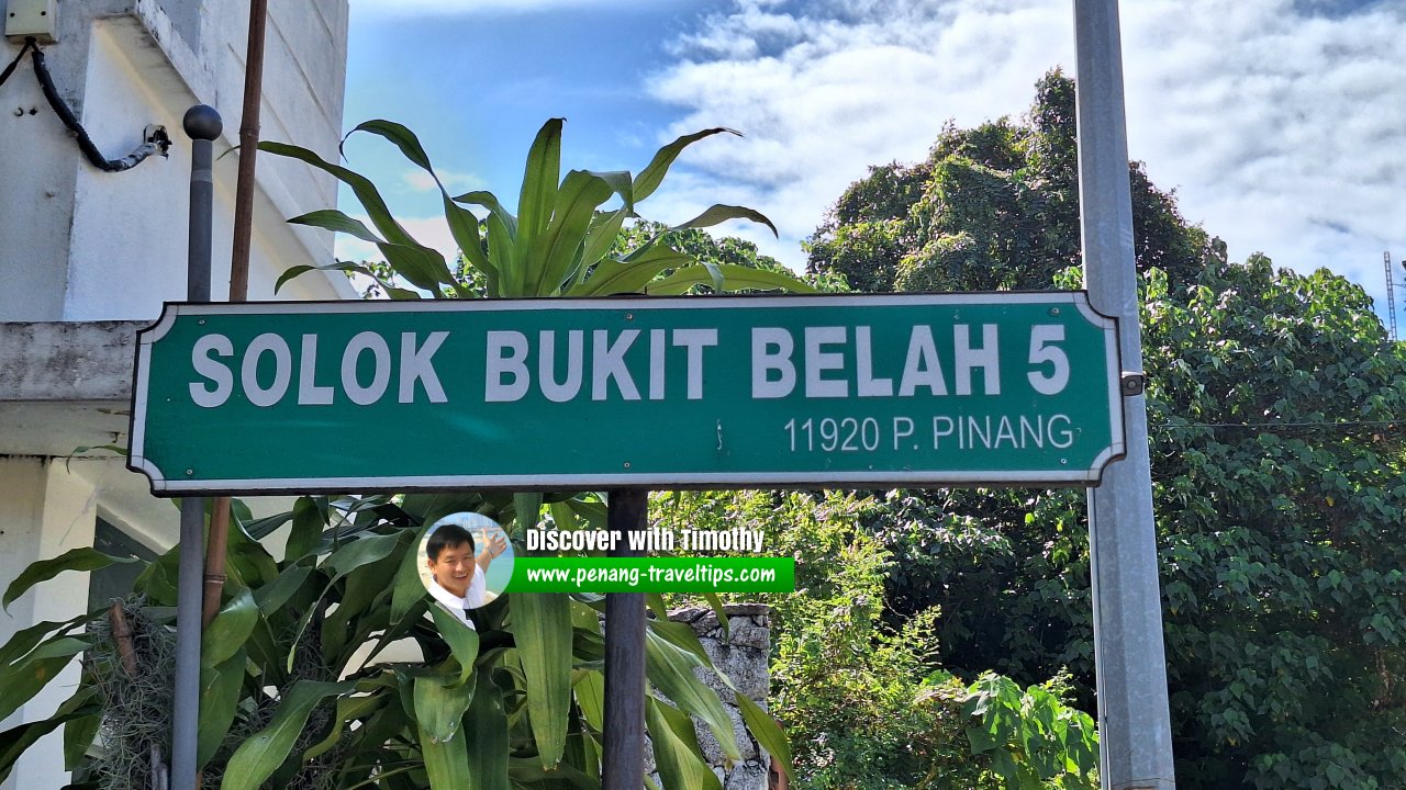 Solok Bukit Belah 5 roadsign