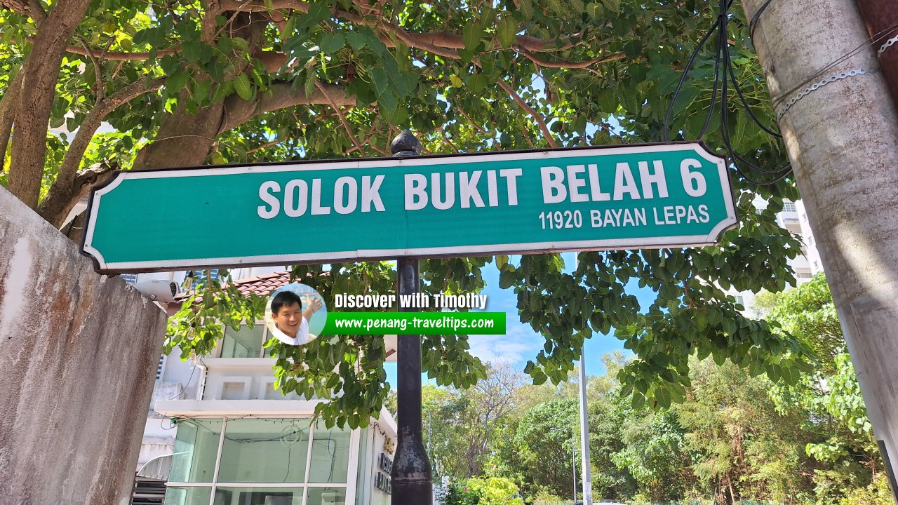 Solok Bukit Belah 6 roadsign