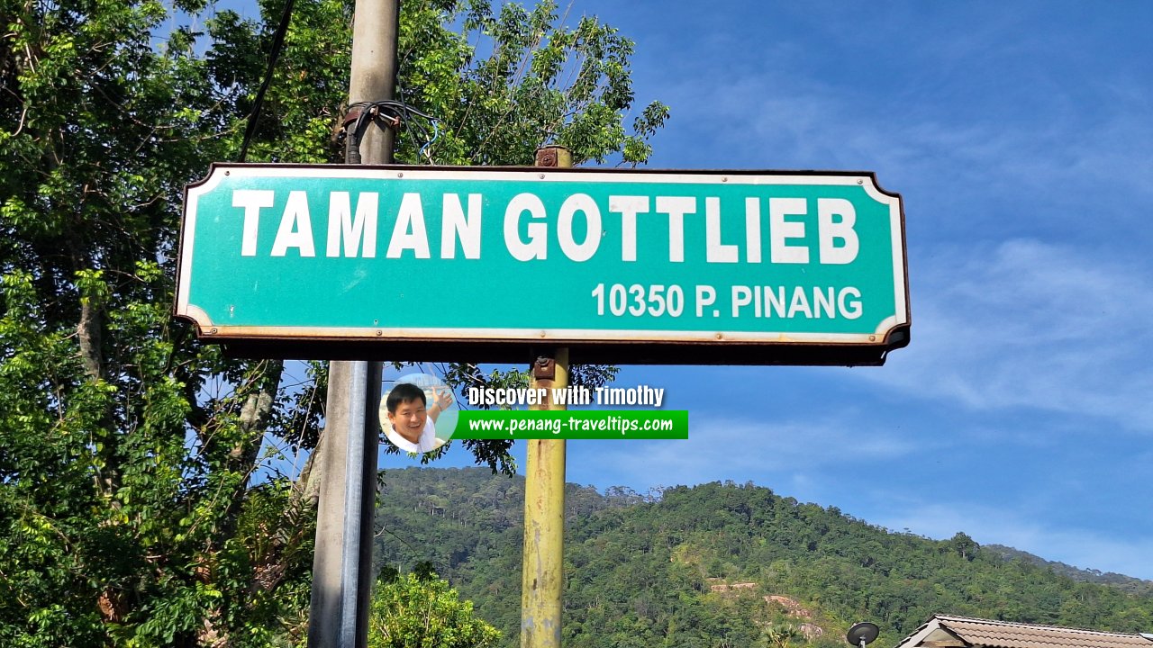 Taman Gottlieb roadsign