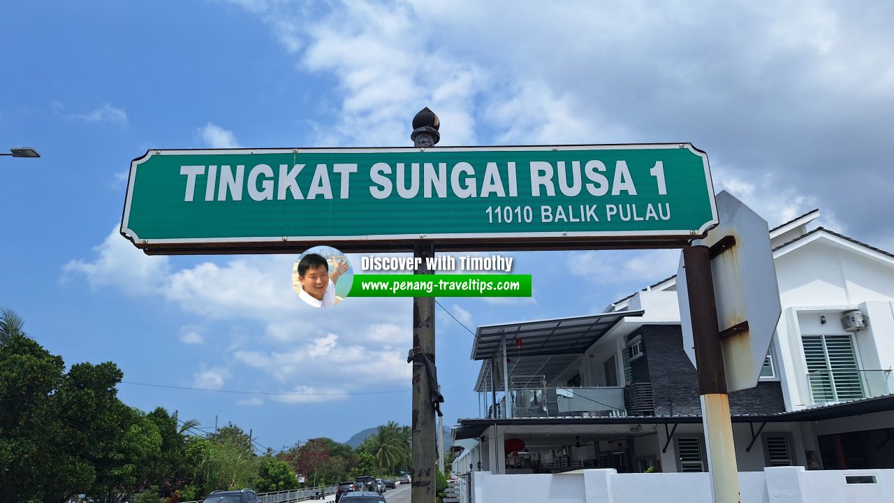 Tingkat Sungai Rusa 1 roadsign