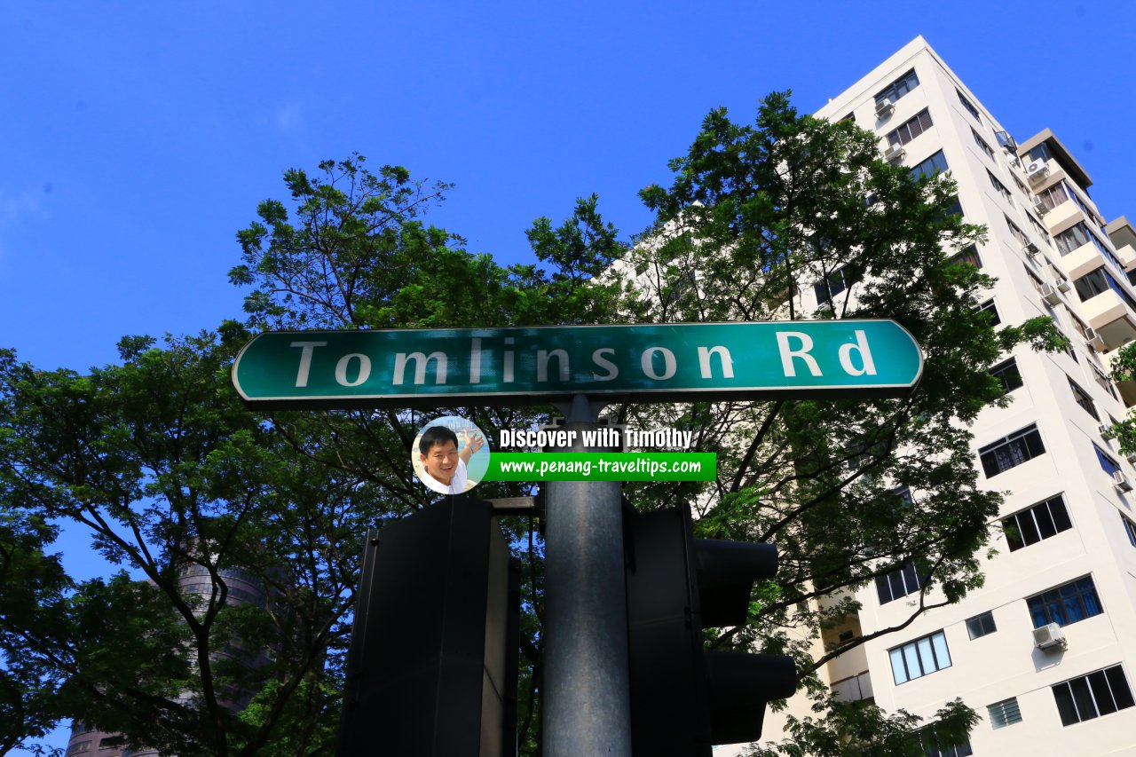 Tomlinson Road, Singapore, roadsign