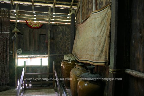 Interior of the Iban longhouse, Sarawak Cultural Village